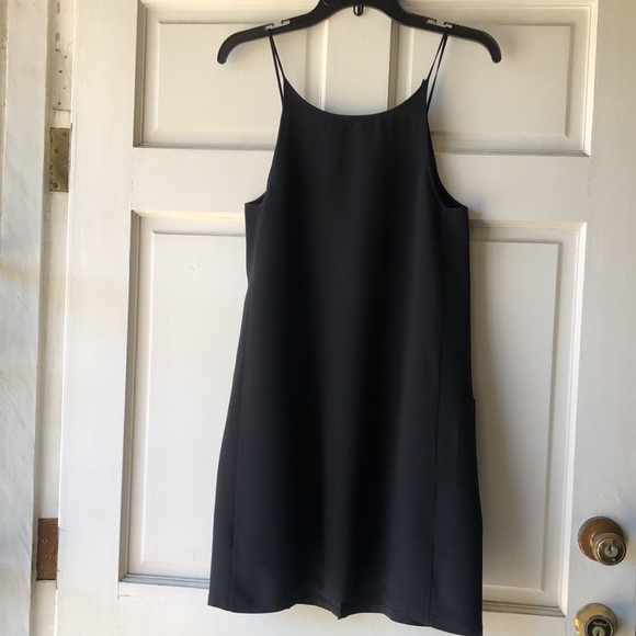 IAN R.N Black Spaghetti Straps Button Down Dress - Picture 2 of 7